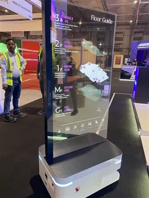 Mobilni uređaj za oglašavanje s prozirnim zaslonom od 55 inča